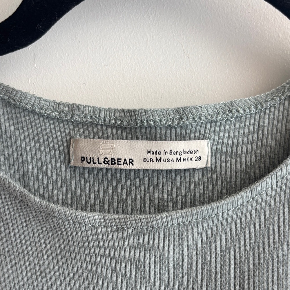 Pull&Bear Cropped Ribbed Tank Top - Picture 3 of 3